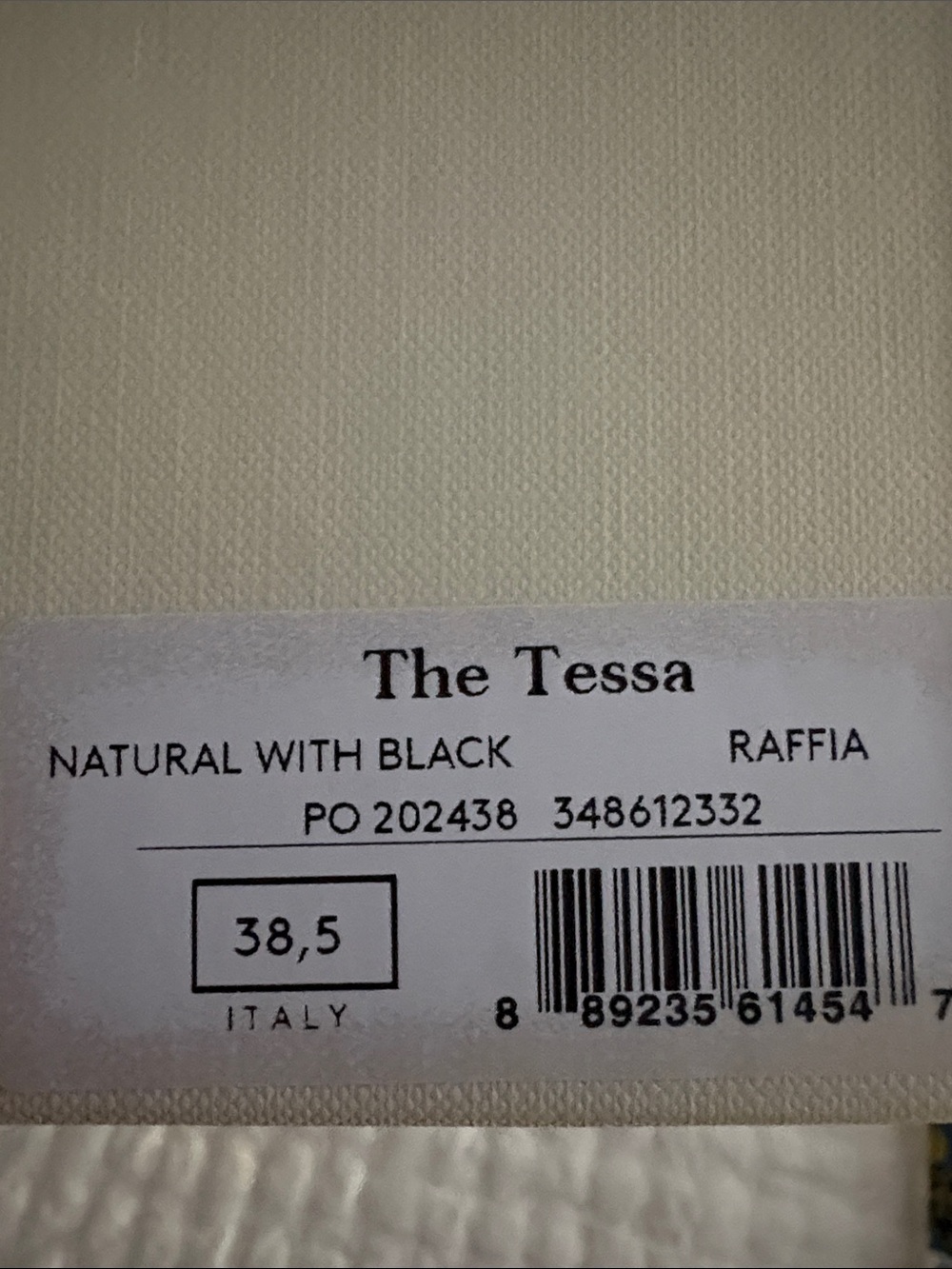 M. Gemi The Tessa Raffia Shoe. Natural raffia with black top and trim. - Picture 10 of 11